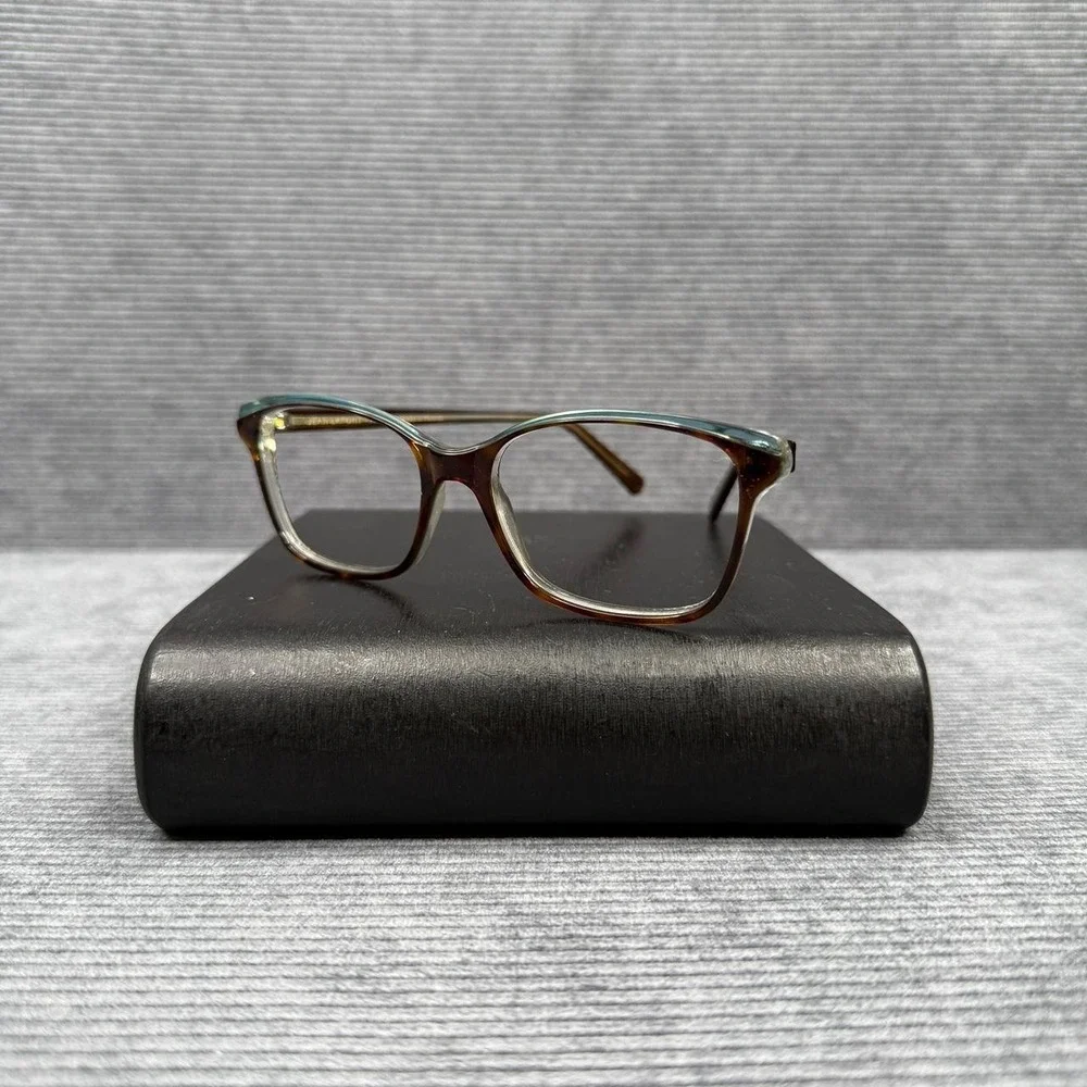 Jean Lafont Paris TATIANA 675 Teal Tortoise Cat Eye Eyeglass Frames Y2k 52-16